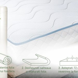 Saltea Argentum Therapy PLUS 180x200 cm cu 14+6 cm Memory Arctic Gel, Husa cu Ioni de Argint, 7 Zone de Confort, Super Ortopedica si Anatomica - imagine 9