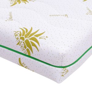 Saltea copii Bebeluca Aloe Vera Confort 60x120 cm spuma elastica cu fibre de bambus 10 cm - imagine 3