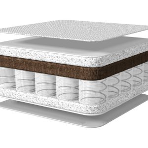 Saltea copii Ventiflow 60x120 cm Arcuri Pocket Fibra Cocos Husa detasabila si lavabila Hipoalergenica - imagine 3