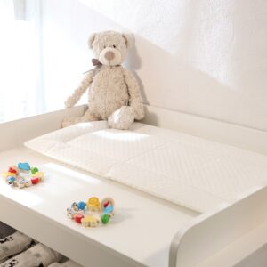 Saltea de infasat Travel Premium 48x78 cm Hipoalergenica Pliabila Alb pentru Bebelusi