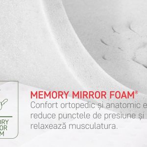 Saltea Endurance Pocket Memory 90x200 cm, H 30 cm, 7 Zone de Confort, Hipoalergenică, cu Spumă Elastică Green Form HD® - imagine 5
