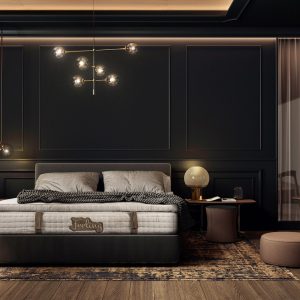 Saltea Feeling Luxury Brown 200x200 cm cu micro-arcuri, spumă Green Form HD® și Intelligent Latex HD® pentru un somn confortabil - imagine 18