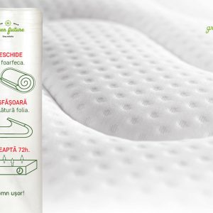 Saltea Green Future Arctic Gel Memory 14 + 5, 160x200 cm, 7 zone de confort, ortopedică, confort termic, spumă elastica Green Form HD, spumă cu memorie Arctic Gel - imagine 9