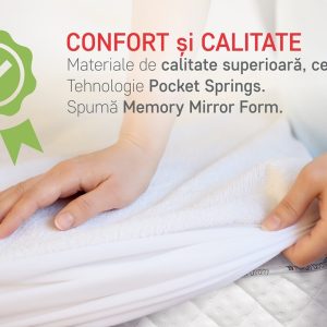 Saltea Green Future Hotel Line Memory Pocket 7 Zone 90x200x25 cm, confort ortopedic si husa hipoalergenica pentru un somn odihnitor - imagine 10