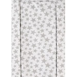 Saltea infasat L 50x71 cm Grey Stars PVC spuma pentru confort si siguranta bebelusi - imagine 4