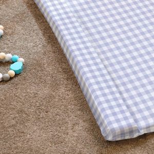 Saltea infasat M 38x70 cm Blue Gingham din spuma PVC pentru confortul bebelusului - imagine 3
