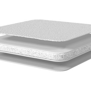 Saltea pentru pătuț Ventiflow 83x50x3 cm din spumă hipoalergenică, reversibilă, cu husă 3D lavabilă și impermeabilă, confort superior pentru bebeluși - imagine 3