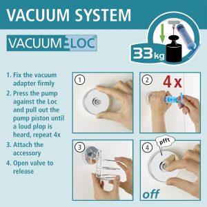 Savoniera inox Wenko Milazzo Vacuum-Loc 17x7.5x12 cm pentru baie cu prindere rapida si reutilizabila - imagine 3