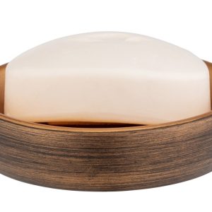 Savoniera Wenko Palena din polirasina bronz 10.5 x 2.5 x 10.5 cm pentru baie organizata - imagine 3