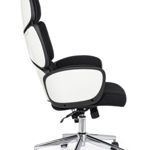 Scaun de birou Armstrong Bizzotto negru poliuretan otel cromat inaltime ajustabila 47.5-57.5 cm - imagine 4