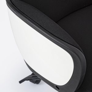 Scaun de birou Armstrong Bizzotto negru poliuretan otel cromat inaltime ajustabila 47.5-57.5 cm - imagine 6