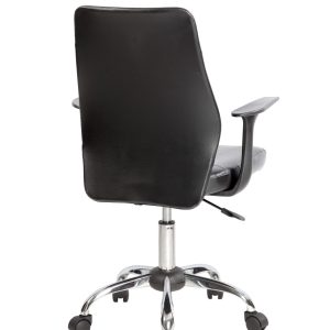 Scaun de birou ergonomic Bedora Zun din piele ecologică neagră, ajustabil, rotire 360°, dimensiune 58.9 cm adâncime, suport 100 kg - imagine 4