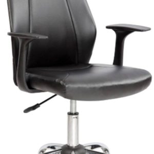 Scaun de birou ergonomic Bedora Zun din piele ecologică neagră, ajustabil, rotire 360°, dimensiune 58.9 cm adâncime, suport 100 kg - imagine 5