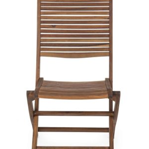 Scaun pliabil pentru gradina Noemi Bizzotto 50.5x64x93 cm lemn de salcam finisat cu ulei inaltime sezut 45 cm - imagine 3