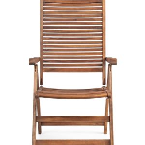 Scaun pentru gradina Noemi Bizzotto reglabil 5 pozitii lemn de salcam 57.5 x 70 x 111 cm exterior - imagine 5