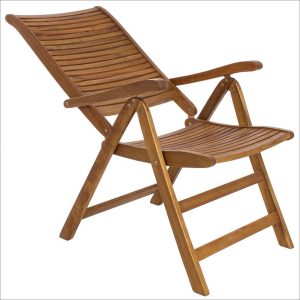 Scaun pentru gradina Noemi Bizzotto reglabil 5 pozitii lemn de salcam 57.5 x 70 x 111 cm exterior - imagine 7
