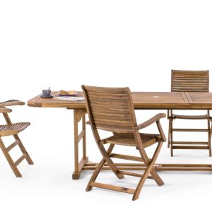Scaun pentru gradina Noemi Bizzotto reglabil 5 pozitii lemn de salcam 57.5 x 70 x 111 cm exterior - imagine 9