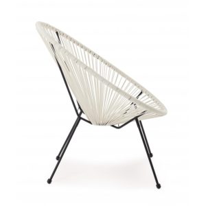 Scaun gradina Parker Bizzotto 72x78x89 cm otel fibre sintetice exterior asamblare picioare inaltime sezut 30 cm - imagine 3
