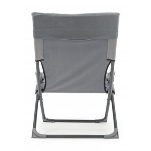 Scaun pentru gradina pliabil Relax Bizzotto 60x90x86 cm otel poliester gri deschis cu husa detasabila - imagine 3