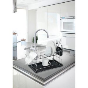 Scurgător de vase Wenko Premium Duo 38x29 cm alb din plastic rezistent - imagine 4