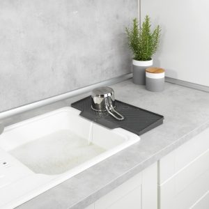 Scurgător Vase Plastic Wenko Neli Grey 20x3x40 cm pentru Bucătărie Organizat și Elegant - imagine 7