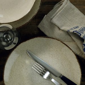 Set masa portelan 18 piese Kutahya Porselen, platouri 25x25 cm, farfurii 21x21 cm, utilizare masina spalat vase si cuptor microunde - imagine 3