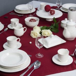 Set 2 cesti cu farfurii DUO Hemingway din portelan alb, 250 ml, compatibile cu masina de spalat vase si cuptor cu microunde - imagine 6