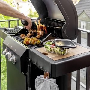 Set 2 manusi termoizolante Wenko Ada 18x38 cm bumbac poliester silicon negru gri pentru bucatarie - imagine 13