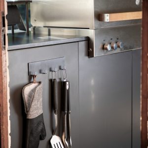 Set 2 manusi termoizolante Wenko Ada 18x38 cm bumbac poliester silicon negru gri pentru bucatarie - imagine 14