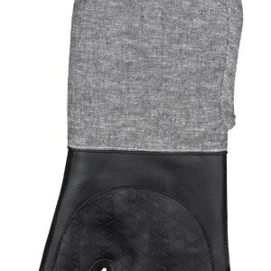 Set 2 manusi termoizolante Wenko Ada 18x38 cm bumbac poliester silicon negru gri pentru bucatarie - imagine 3