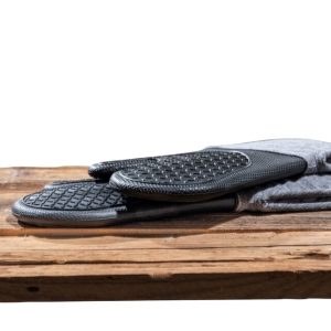 Set 2 manusi termoizolante Wenko Ada 18x38 cm bumbac poliester silicon negru gri pentru bucatarie - imagine 5