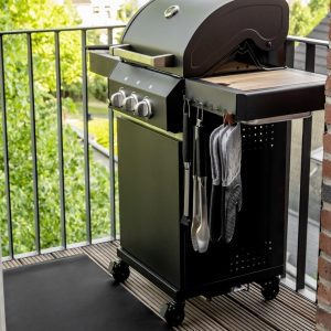 Set 2 manusi termoizolante Wenko Ada 18x38 cm bumbac poliester silicon negru gri pentru bucatarie - imagine 8