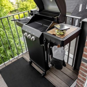 Set 2 manusi termoizolante Wenko Ada 18x38 cm bumbac poliester silicon negru gri pentru bucatarie - imagine 9