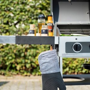 Set 2 manusi termoizolante Wenko Ada 18x38 cm bumbac poliester silicon negru gri pentru bucatarie - imagine 10