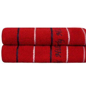 Set 2 prosoape de maini rosu 50x90 cm bumbac Beverly Hills Polo Club - imagine 3