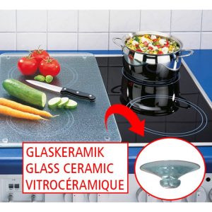 Set 2 protecții universale pentru aragaz Wenko Mojito, ajustabile 1.8-4.5 cm, sticlă termorezistentă, non-poroase și rezistente la zgârieturi - imagine 3