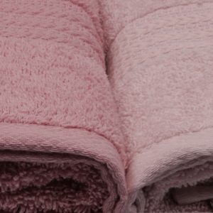 Set 4 prosoape de baie roz 50x90 cm 100% bumbac cu instrucțiuni de spălare la 40°C - imagine 3