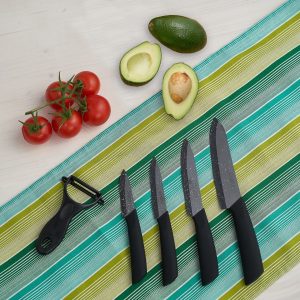 Set cutite 5 piese Cook in Style Heinner ceramica negru 8-15 cm pentru decojit feliat si curatat legume - imagine 3