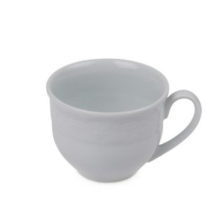 Set 6 cesti 50 ml si 6 farfurii 12 cm portelan alb Kutahya Porselen compatibile masina de spalat vase - imagine 5