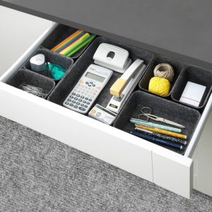 Set 7 Organizatoare Gri pentru Dulap Wenko din Poliester Reciclat 28.5 x 5 x 20 cm - Soluția Ideală pentru Ordine în Sertare - imagine 11