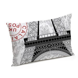 Set Alcam Paris - 2 perne microfibra 50x70 cm si pilota matlasata 180x200 cm, design colorat, umplutura fibra siliconica - imagine 3