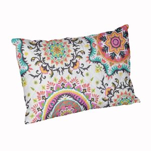 Set Alcam Kantha 2 perne microfibra 50x70 cm si pilota matlasata 200x220 cm, design colorat si umplutura din fibra siliconica - imagine 5