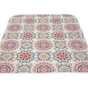 Set Alcam Kantha 2 perne microfibra 50x70 cm si pilota matlasata 200x220 cm, design colorat si umplutura din fibra siliconica - imagine 6