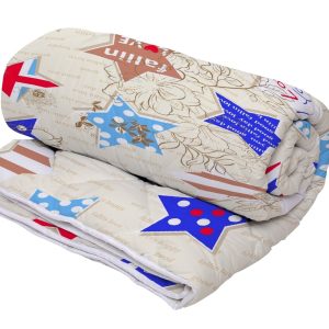 Set Alcam Flag Stars: 2 Perne Microfibra 50x70 cm și Pilota Matlasata 220x200 cm, Ușor și Pufoasă - imagine 4