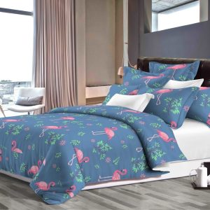 Set Pernă Microfibra 50x70 cm și Pilota 140x200 cm Pink Flamingo Antialergenică pentru Dormitor - imagine 2
