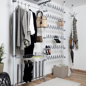 Set suporturi pentru depozitare cizme/ghete 4 perechi Herkules Wenko 94x45x6.5 cm inox/plastic - imagine 5