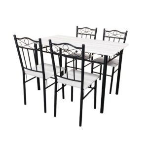 Set dining metalic Bedora Asador 120x70 cm cu 4 scaune MDF - Eleganță și Funcționalitate pentru bucătăria ta