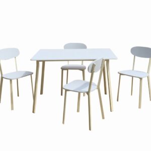Set dining Bedora Osso masa 110 x 70 x 75 cm cu 4 scaune metal/MDF design modern pentru bucatarie