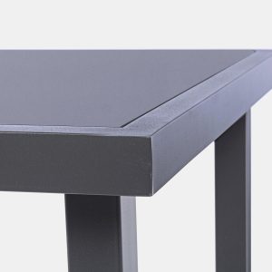 Set mobilier de gradina 3 piese Auri Bizzotto gri carbune 2 scaune 58x58x75 cm si masuta cafea 45x45x38 cm asamblare necesara pentru exterior - imagine 5