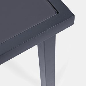 Set mobilier de gradina 3 piese Auri Bizzotto gri carbune 2 scaune 58x58x75 cm si masuta cafea 45x45x38 cm asamblare necesara pentru exterior - imagine 6